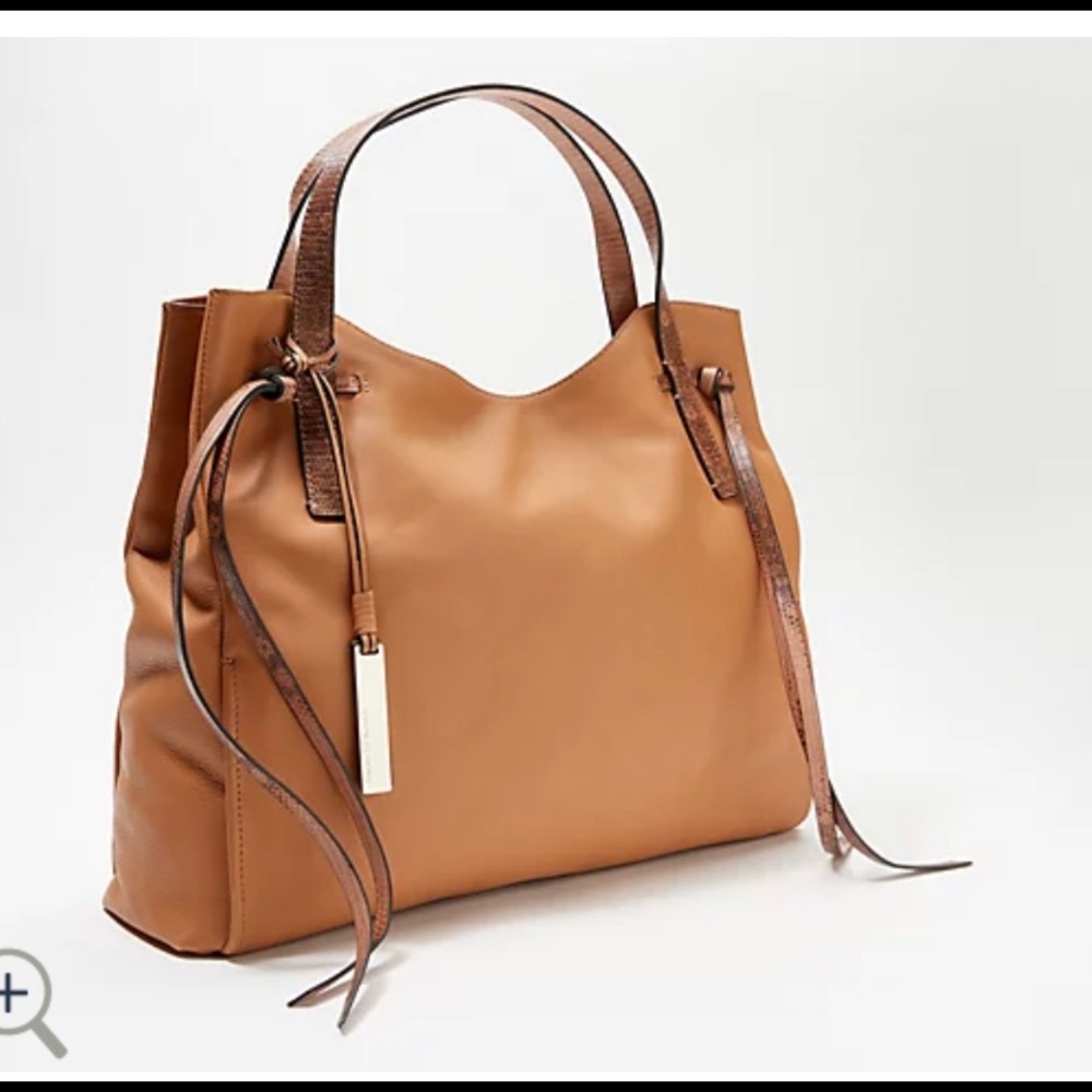 Vince Camuto Leather Rilo Tan/Brown Tote Bag